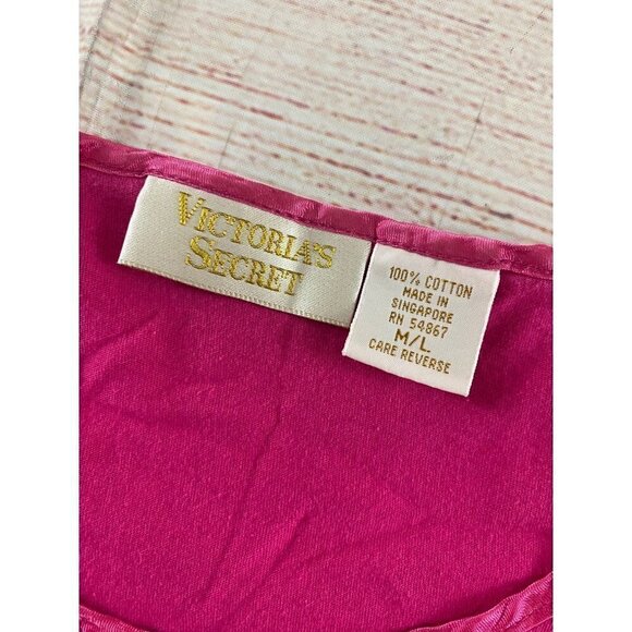 Victoria Secret GOLD LABEL Women's Pink Embroidered Night Shirt - M/L - Picture 7 of 8